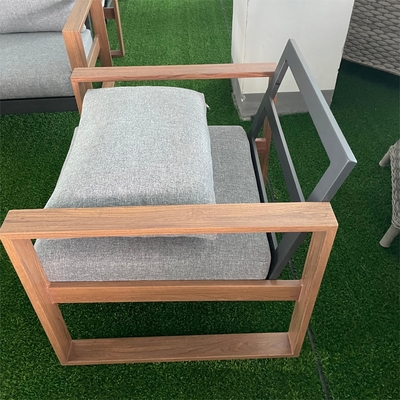 折りたたみ外庭家具 アルミラタンソファ 贅沢なコーナーティーポップテーブルセット