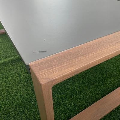 折りたたみ外庭家具 アルミラタンソファ 贅沢なコーナーティーポップテーブルセット