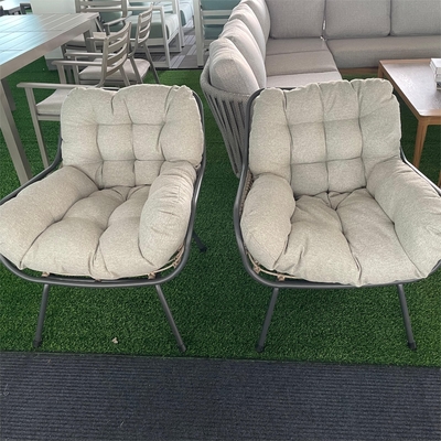 屋外庭具 アルミラタンソファ 豪華テーブルとティーポップセット