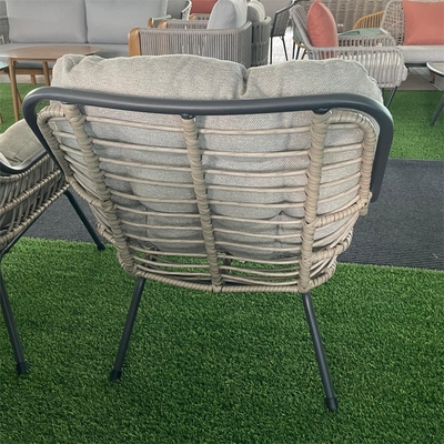 屋外庭具 アルミラタンソファ 豪華テーブルとティーポップセット