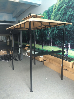 ポリエステル帆素材 2.5*1.3*2.5M パティオシェルター 屋根裏テント BBQ グリル ガイゼボ