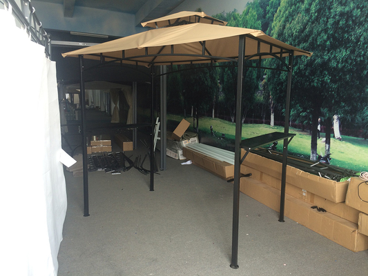 ポリエステル帆素材 2.5*1.3*2.5M パティオシェルター 屋根裏テント BBQ グリル ガイゼボ