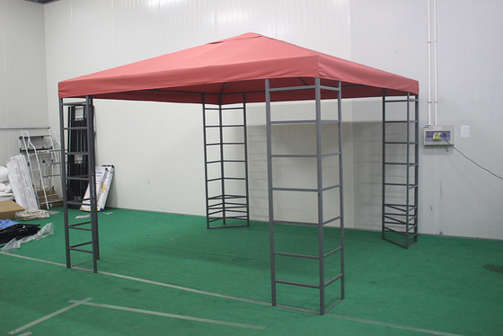 屋外庭院 3*3*2.55M 直角型 ダブルタップ ゲイゼボ 大型パッケージ