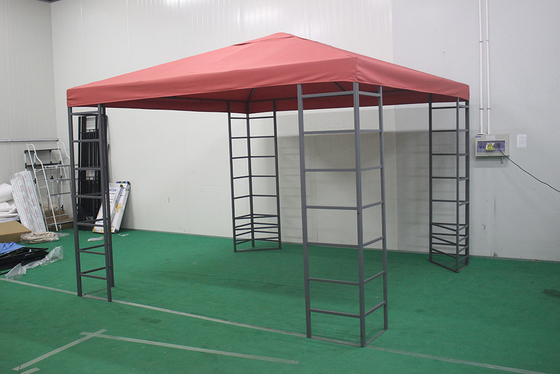屋外庭院 3*3*2.55M 直角型 ダブルタップ ゲイゼボ 大型パッケージ