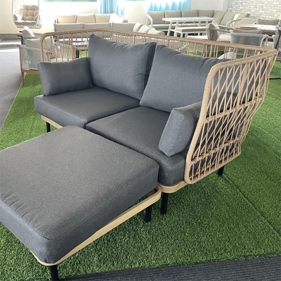 現代的な屋外ガーデン家具 アルミ ビストロ ラタンソファ 贅沢なディナーセット