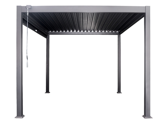 アルミフレーム PERGOLA 3x4m 高級 モダン アウトドア 防水 屋根 メタル ガーデン パーゴラ