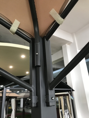庭室外キャノピ 2.95*2.95*2.7M デザイン 丸いパティオ 屋外パーティーのためのガイゼボ