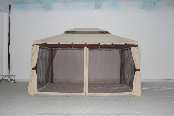 エコフレンドリー 防水アルミ 蚊帳とサイド壁の庭ガイゼボ 3x4m