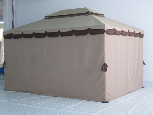エコフレンドリー 防水アルミ 蚊帳とサイド壁の庭ガイゼボ 3x4m