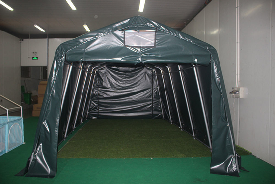 覆われない防水 PVC 折りたたむ式 重荷 大型倉庫 屋外 倉庫 ドーム カーポート