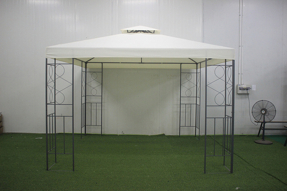 3x3mの鋼鉄パティオガゼボパビヨンでスタイリッシュで機能的な屋外空間を作成します