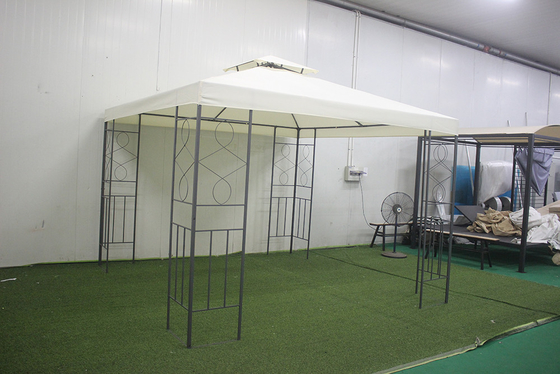 3x3mの鋼鉄パティオガゼボパビヨンでスタイリッシュで機能的な屋外空間を作成します