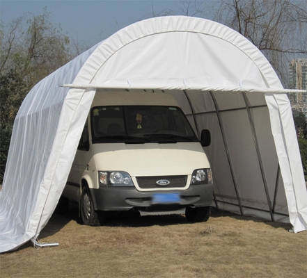 駐車場 スチールガルバン化フレームとPE屋根材料の大きな屋根付きガレージテント