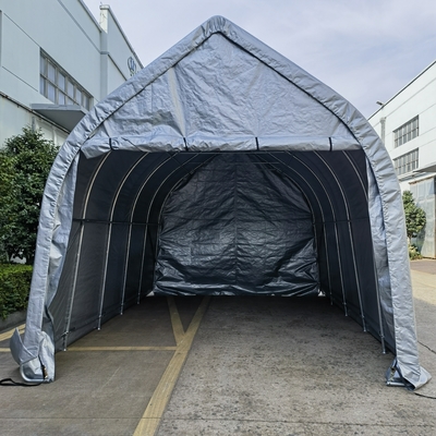 駐車場 スチールガルバン化フレームとPE屋根材料の大きな屋根付きガレージテント