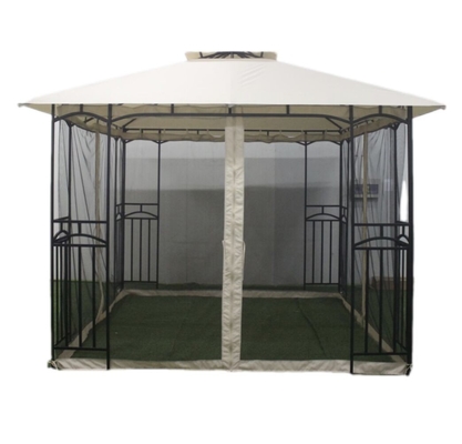 3x3x2.7M スチール 屋外 ダブル トップ 陽台 パティオ キャンピング パーティー 屋外 避難所