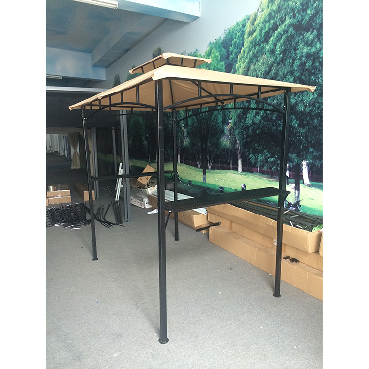 ポリエステル帆素材 2.5*1.3*2.5M パティオシェルター 屋根裏テント BBQ グリル ガイゼボ
