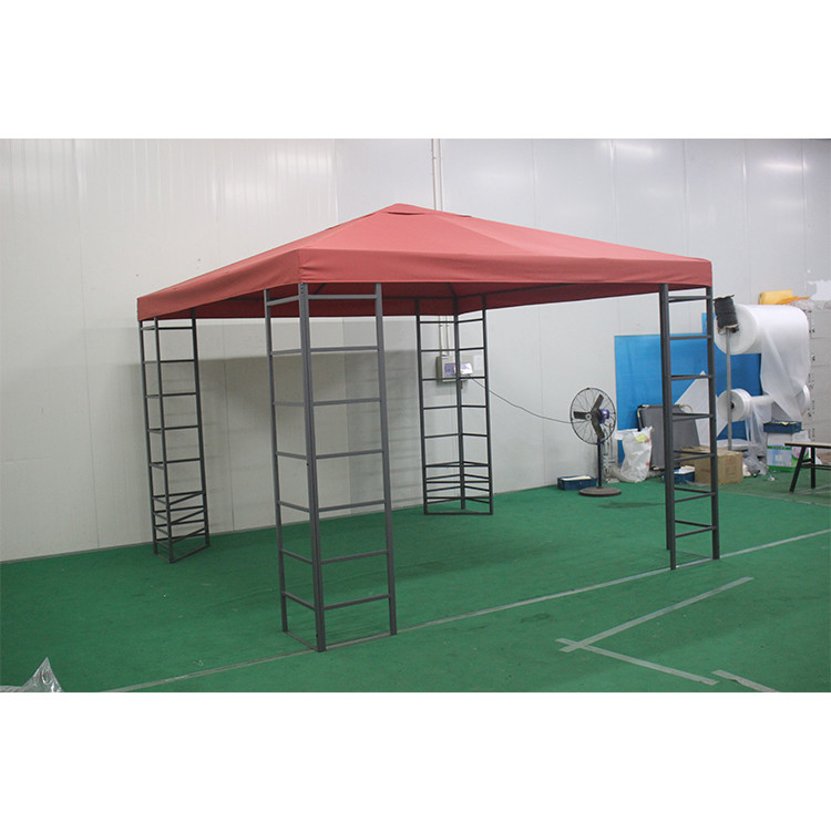 屋外庭院 3*3*2.55M 直角型 ダブルタップ ゲイゼボ 大型パッケージ